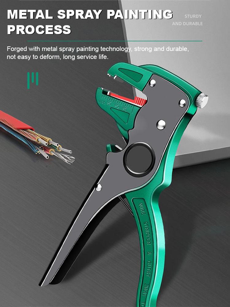 Duckbill Automatic Wire Stripping Pliers Wire Stripper Network Pliers for Flat Wire Duckbill Stripping Tool 0.2 to 6mm Range