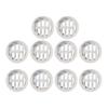 10Pcs Floor Drain Cover Stainless Steel Anti Clogging Round Grating Lid Flat for Balcony Rooftop