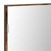 Wall Mounted Mirror in Brown 80 x 37 cm Glass and Engineered Wood