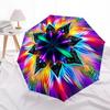 1pc Psychedelic Kaleidoscope Automatic Folding Umbrella - Portable Collapsible Design, 8-Rib Iron Frame yy251209057