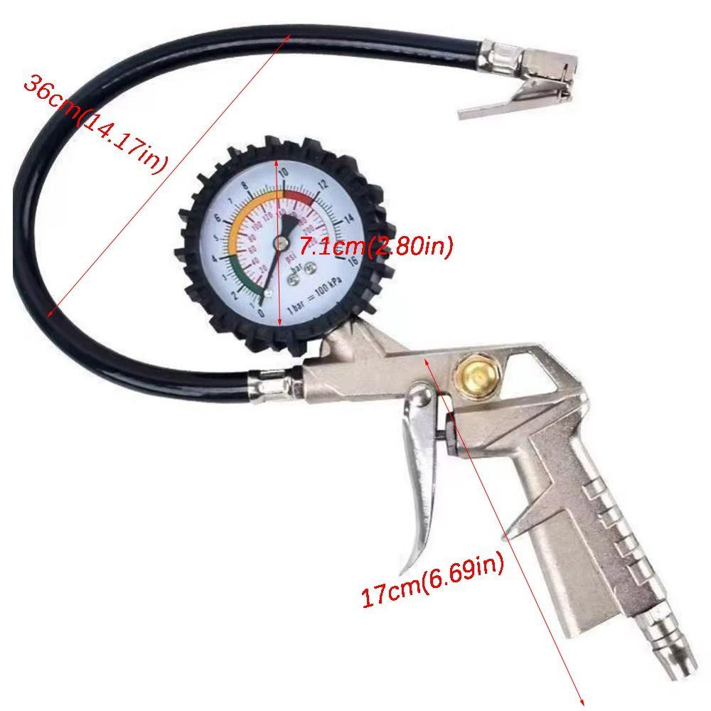 Dial Meter Tire Inflation Gauge Tire Repair Pressure Monitoring Tester Inflator Pump  Motorcycle