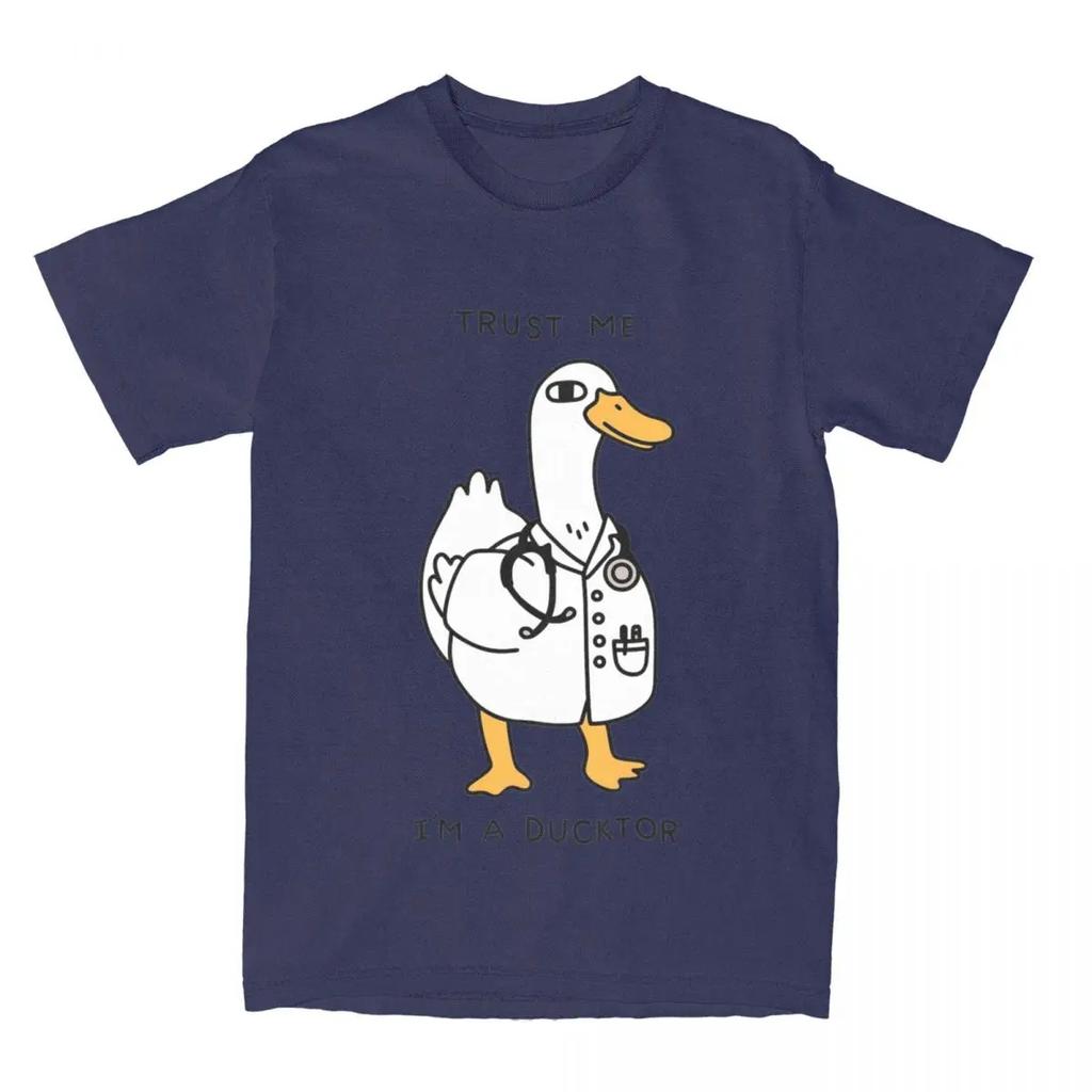 Maglietta Quack Dottore Anatra Uomo Donna Umorismo Scherzo Abbigliamento Magliette Vintage T-Shirt Taglia Grande Vestiti