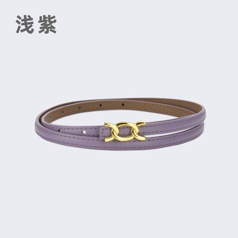 Vier Jahreszeiten Verfügbar Neuer Damen Dünner Gürtel Dekoration Anzug Mantel Mit Kleid, Rindsleder Dünner Gürtel Schlicht Und Modisch