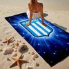 Racing Team Emblem Microfiber Beach Towel, Lightweight And Quick-Dry, for Summer Travel, Beach Essential, Swimming Pool