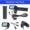 Full Twist Throttle, 8 Pin EBike Throttle 36V/48/60V Universal with 3 Speed Adjustment, LCD Speed Display, Key Switch, Electric Scooter Twist Grip