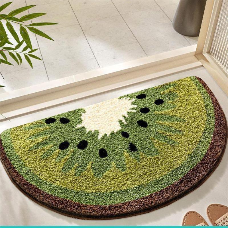 Little Fresh Fruit Special Imitation Cashmere Carpet Warm Machine Washable Bathroom Door Carpet Porch Mat Home Decor