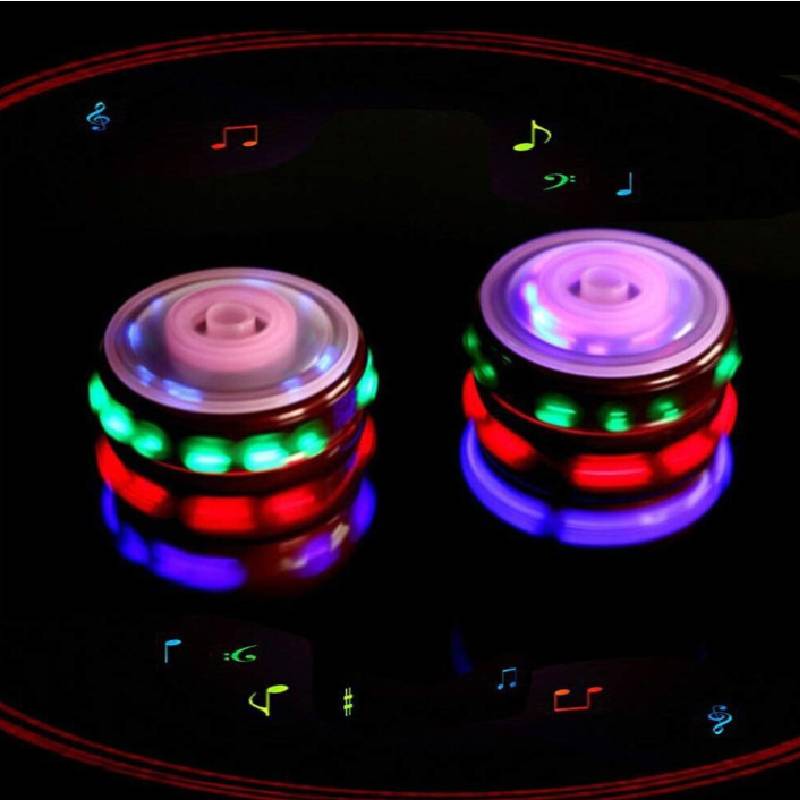 Top Spinning Music Toy Gyroscope Color Conversion Flash Light Gift Children