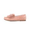 BARBARA Leather Suede Fur Flat 1cm Bbf542pk