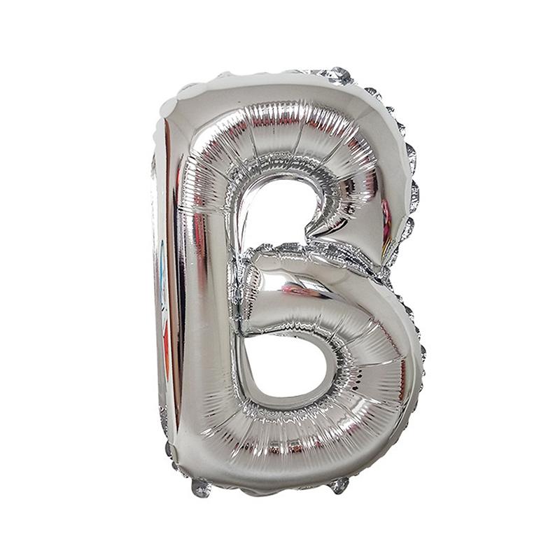 1/26Pcs 16 Inch Alphabet Foil Balloons Silver Aluminum Letter Balloons Reusable Decor Wedding Birthday Party Events