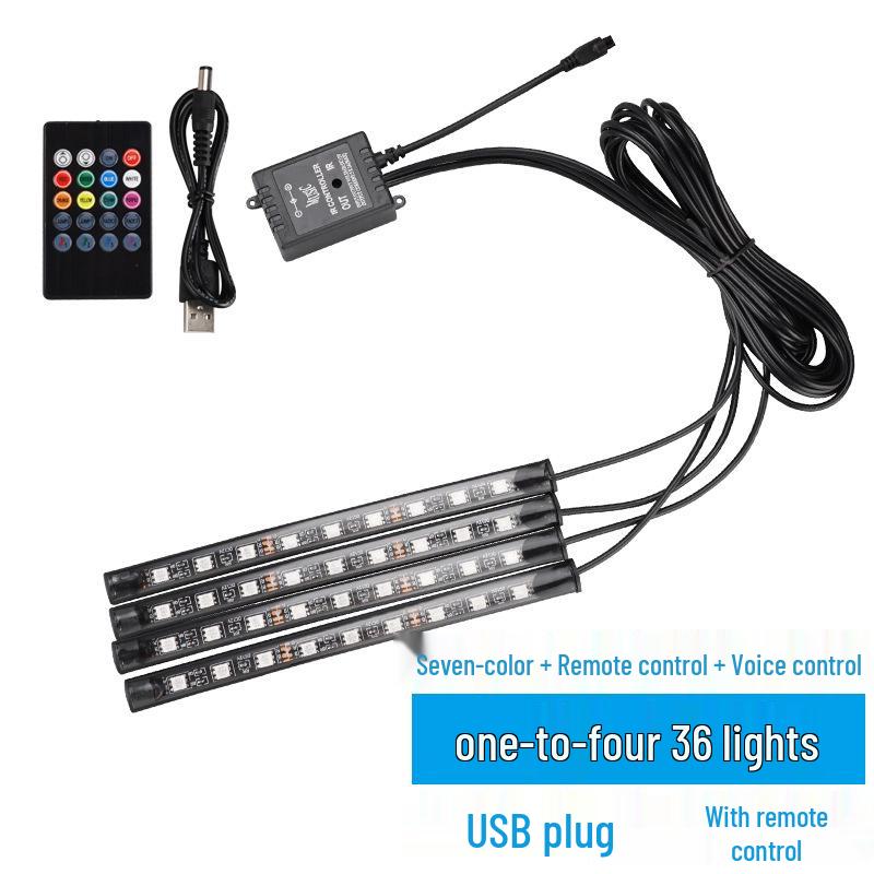 

Идеально для модных автомобильных атмосферных огней, модифицированных салонных огней, автомобильных огней с голосовой активацией и красочных Bluetooth-подсветки для ног.