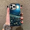 Moon Starry Sky Moonlight Night Scene Laser Phone Case For iPhone 14 15 Pro Max Plus 11 13 12 Mini 16 Pro Max Shockproof Covers