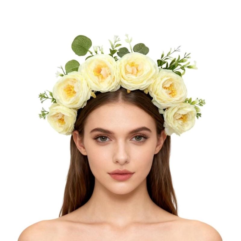 Festival Flower Hairband Props for Elegant Occasion Weddings and Parties Comfortable Lightweight Design Headdress