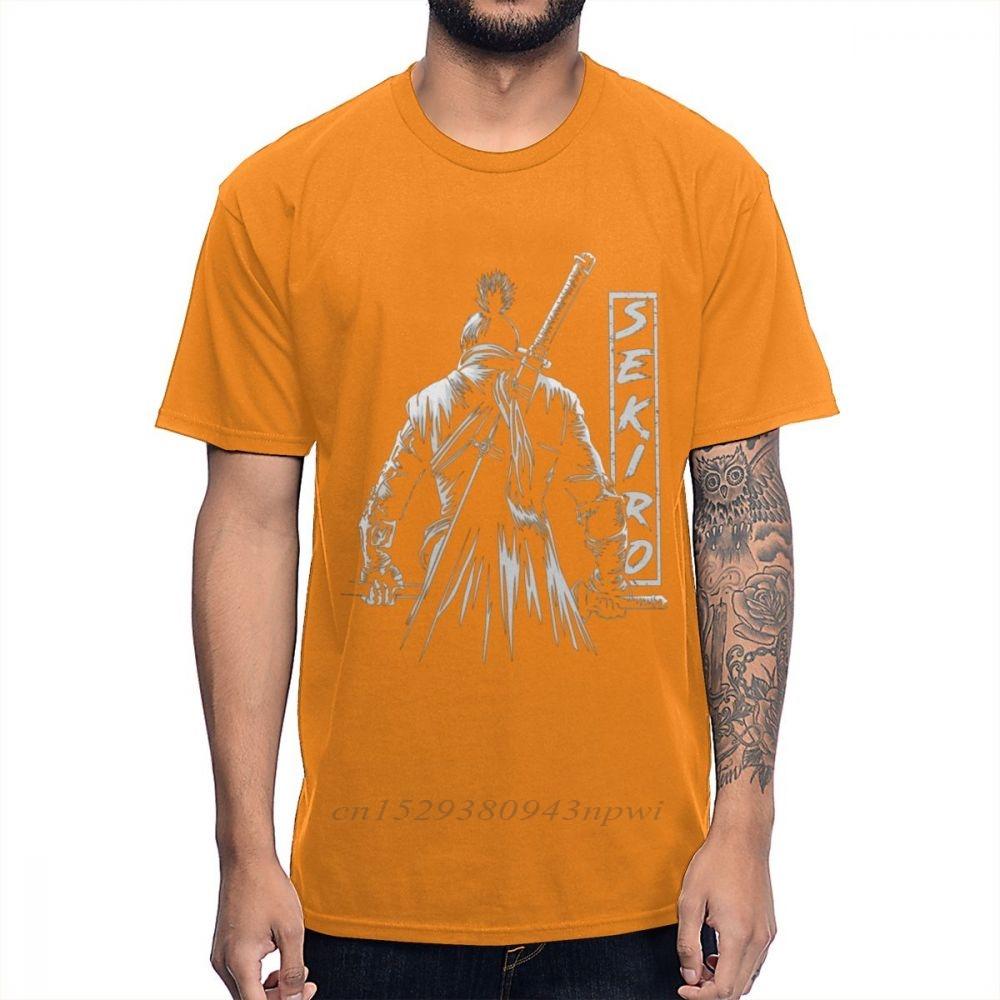 PS4 Game SEKIRO T Shirt Shadows Die Twice The Onearmed Wolf Tee Shirt For Male Retro Homme Tee Shirt 100 Cotton