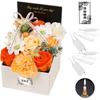 3world Buddhist Memorial Box Memorial Anniversary Offering SW2496 Orange Flowers, Service, Never-Dying Flowers, Flowers, Candles, Obon, Day, Set,
