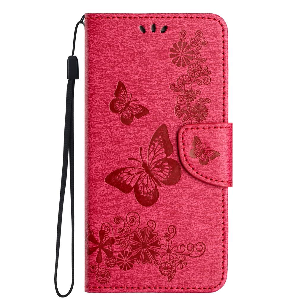 For Motorola Moto G35 5G Case Butterflies Flower Leather Wallet Flip Phone Cover