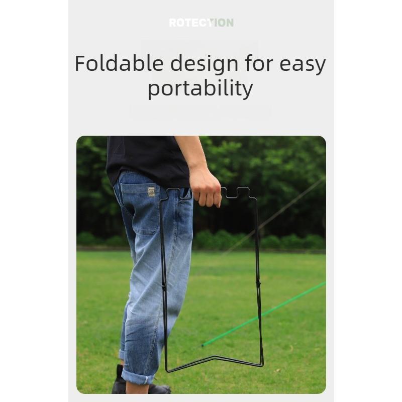 Portable Garbage Bag Stand for Outdoor Barbecues and Picnics,Home Kitchen Foldable Garbage Bag Support Stand,Multi-purpose Metal Stand
