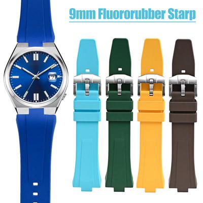 Fluorgummiklockarmband för Citizen NJ0150 NJ0151 0155 klockarmband 9mm Snabbkoppling FKM Sport Vattentät Armband