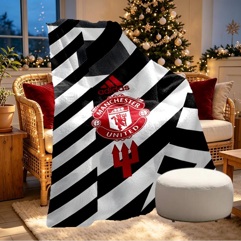 Manchester United F.C Print Blanket - Soft & Comfortable, for Bedroom, Travel, Sofa, Home Decoration - Birthday Christmas Gift for Friend