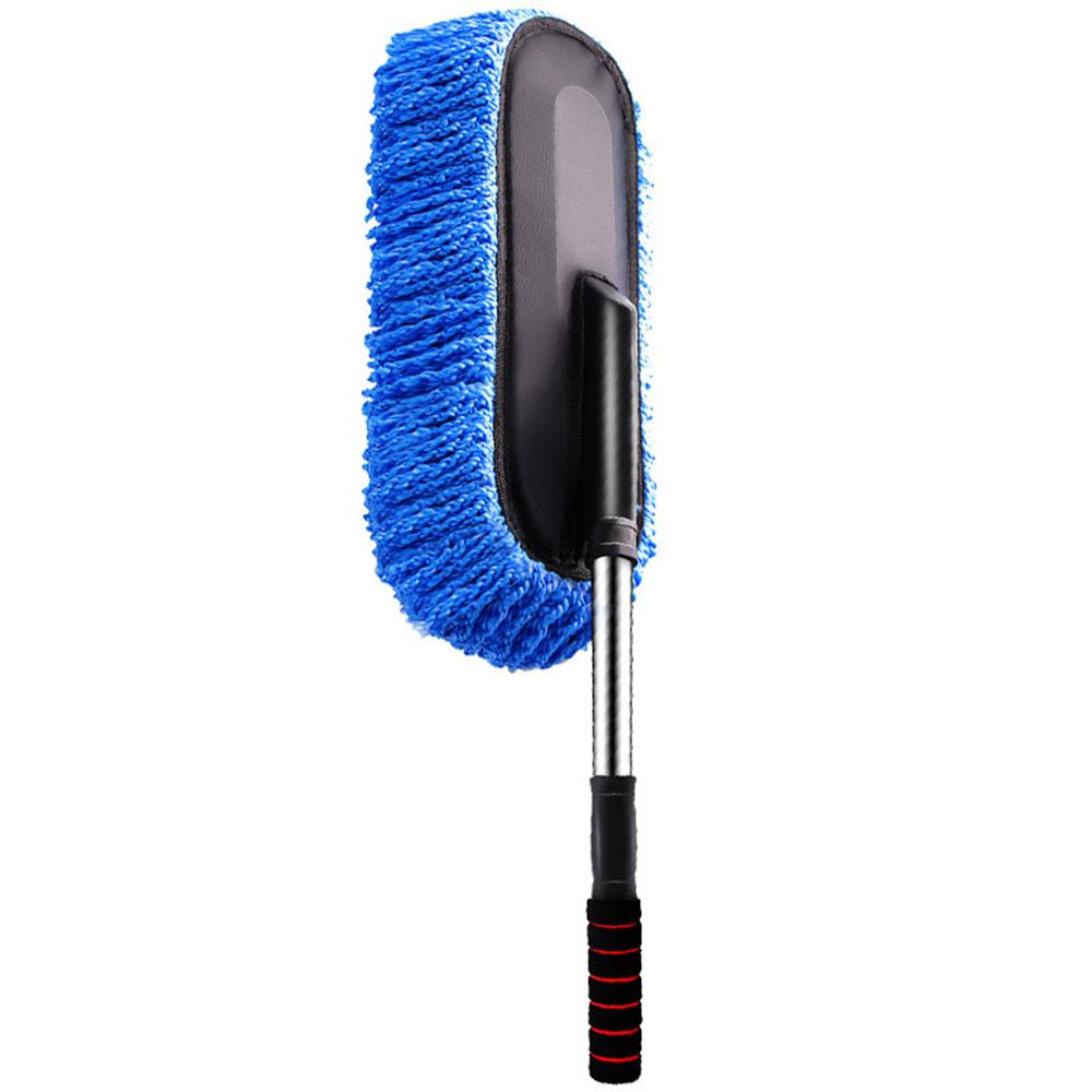 Car Wash Mop Telescopic Handle Nanofiber Wax Mop Dust Removal Soft Hair Mop Car Brush Car Wash Cleaning Tool Car Supplies