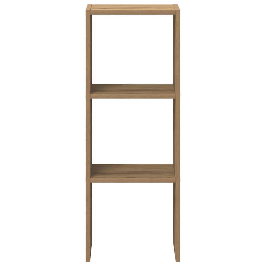 Stackable Bookshelf Artisan Oak 30 X 30 X 80 Cm Engineered Wood