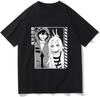 90s Angels of Death Japan Anime T Shirt Personality Unisex Manga Isaac and Rachel Gardner Foster Print T-Shirts Mens Cotton Tees Black