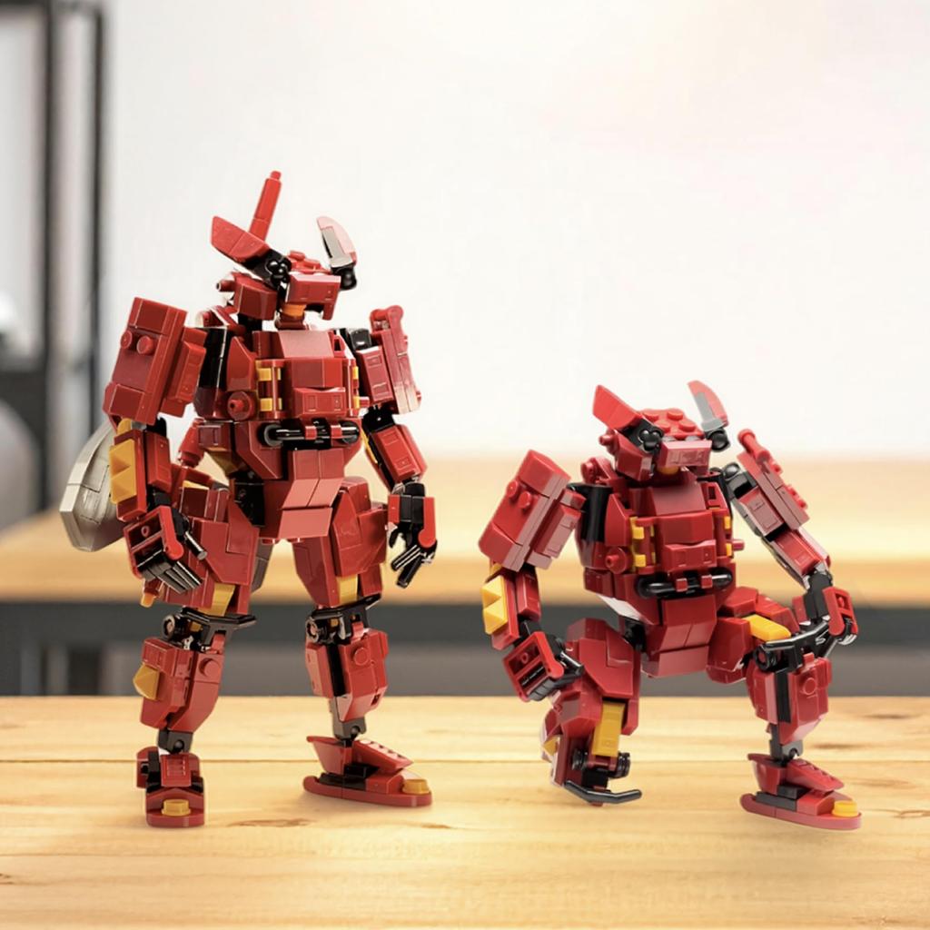 MyBuild Rita 5028 Rote Rüstung Mech Kampfbeil Sammlerbaustein Set Alter Sci-Fi - 14+