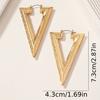 Once Pair, Wind Metal Exaggerated Metal Exaggerated Temperament Geometric Triangle Fashion Simple Long Earrings