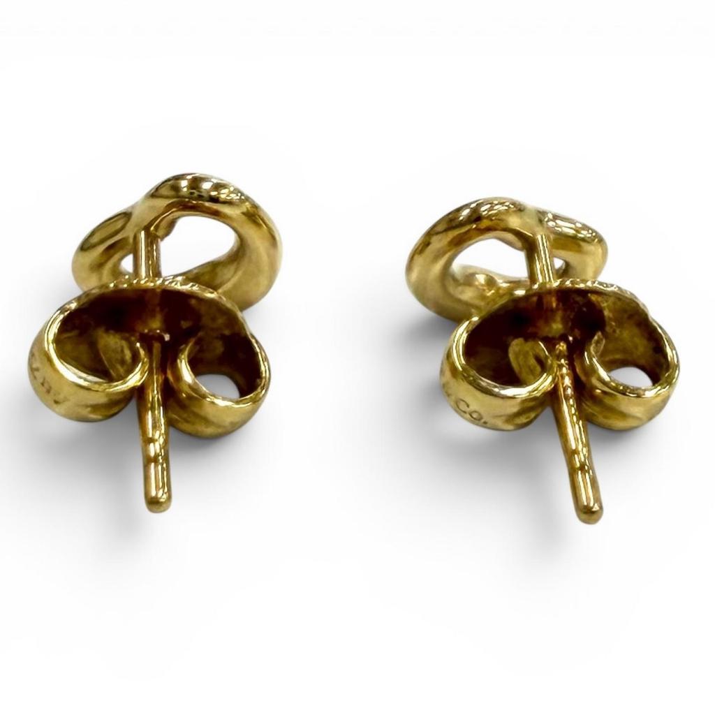 Excellent TIFFANY&Co. Pierce Open Heart Stud Pierce Extra mini Yellow Gold 750 Used