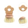 Dish Brush Scrub Home Cleaning Tools with Handle Sisal Bristles Fruit Vegetable Scrubber