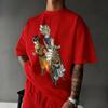 2026 Summer Classic Dragon Ball T-Shirt pure Cotton Fashion Casual Nostalgic Saiyan Trio Print Casual Tee Fit Unisex Tshirt Y2k