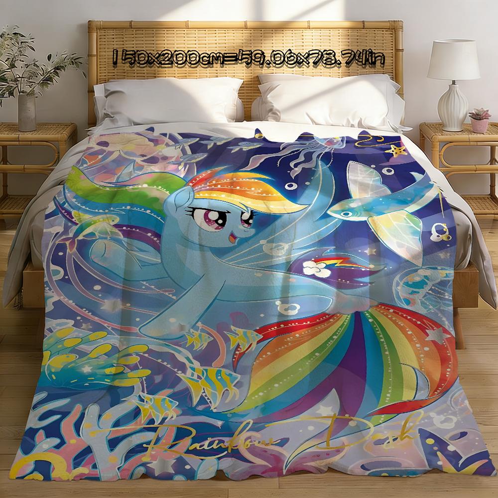 Knee Fashion Blanket Throw Winter Microfiber Oversized Baby Lightweight Flannel Fleece Bed Sofa Decoration Ponys Anime