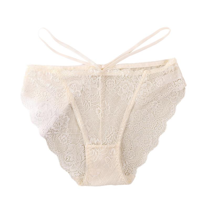 Spitze Hüfthebend Sexy Atmungsaktiv Niedrige Taille Dreieck Damen Slips