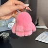 Cute Bunny Doll Plush Keychain Fashion Soft Fluffy Backpack Pendant Home Car Decoration Gift Toy Real Mink Fur Rabbit Keychains