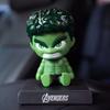 10cm Spider Man Iron Man Hulk Deadpool Shaking Head Doll Car Decoration Auto Accessories Playthings Doll Mobile Phone Bracket Gifts