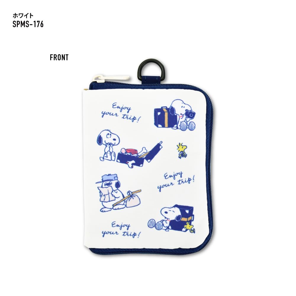 Enjoy your trip Snoopy travel slim wallet with round zipper SPMS-176