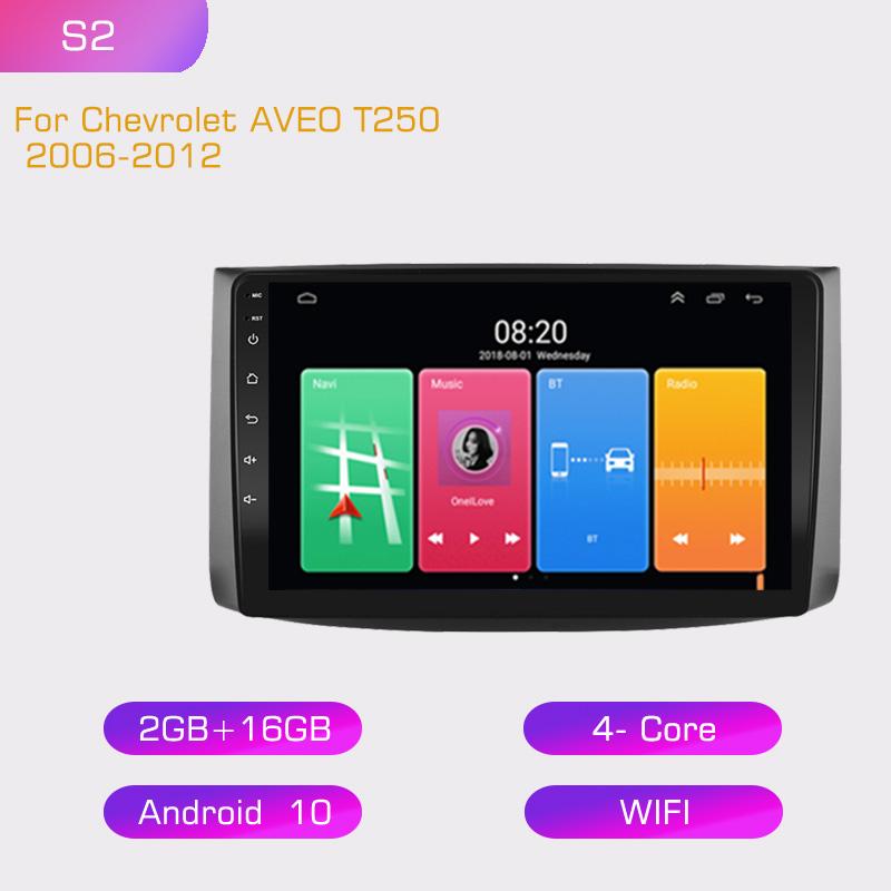 

2din 8G+128G Android 10 автомобильный радиоприемник мультимедийный плеер Carplay Auto GPS навигация без DVD для Chevrolet aveo T250 2006 2007 - 2012