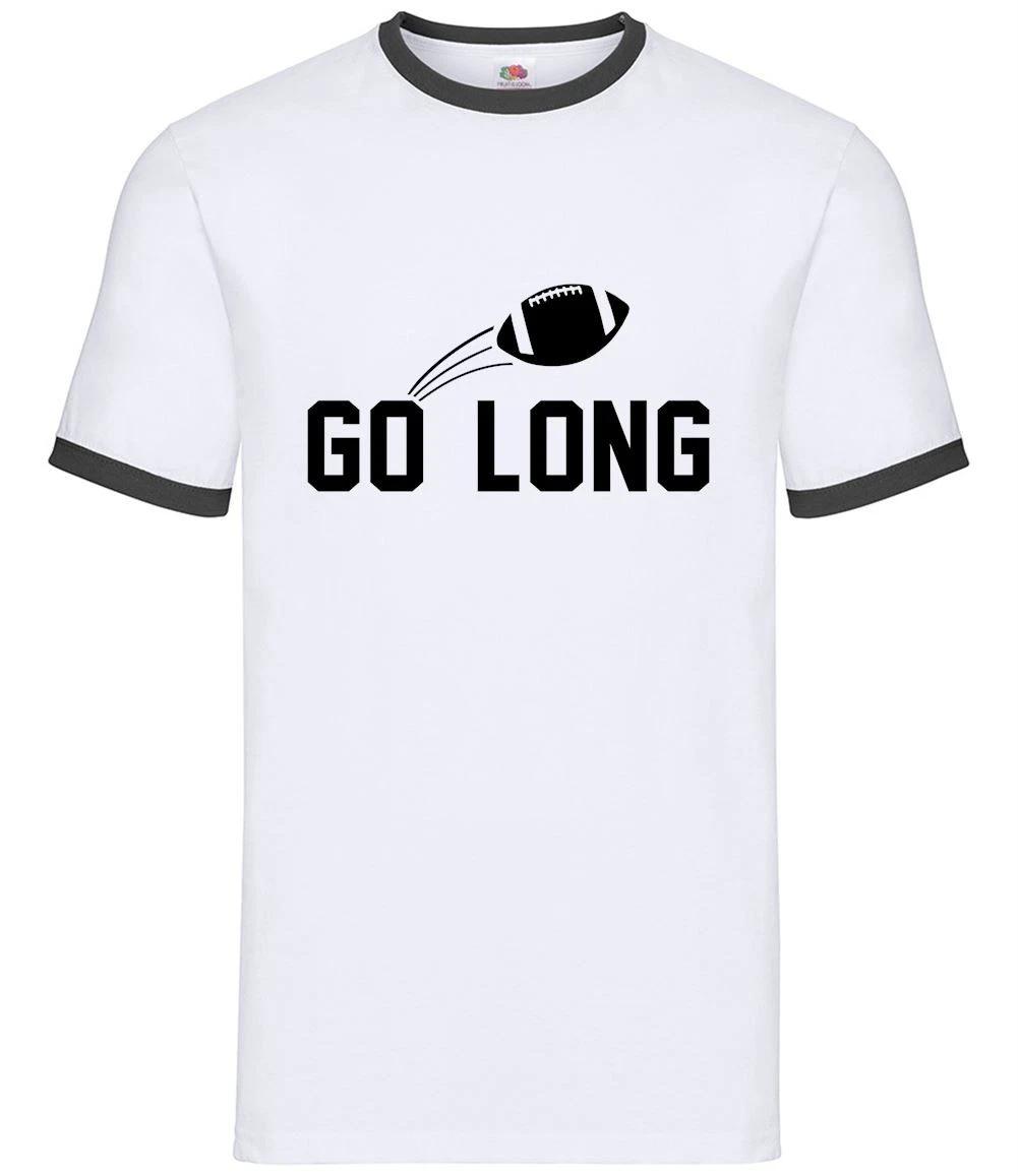 Go Long American Football - Mens Ringer - Fan Player Team Love XS