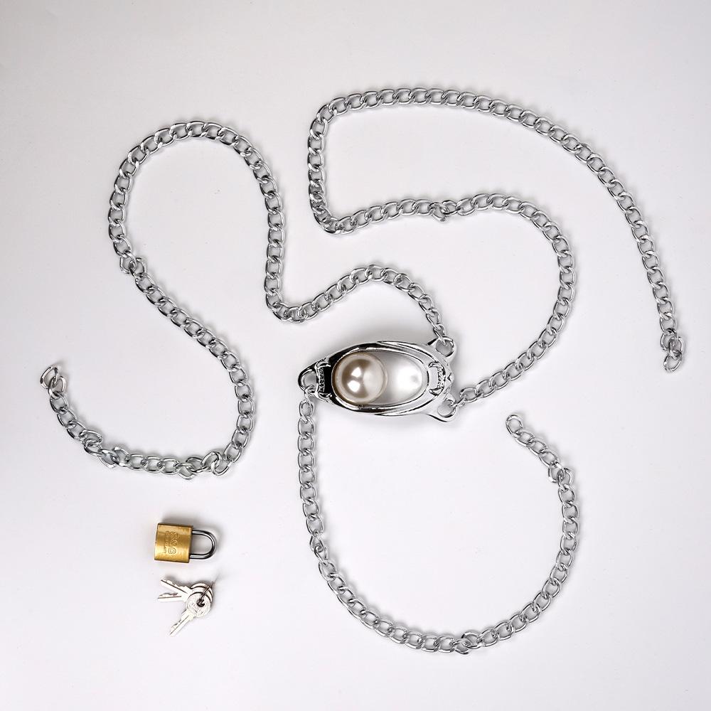 Metal Sex Slave Sexy Underwear Female Heart-shaped Female T Chastity Belt Abstinence Anti-cheating Genital Chastity Lock