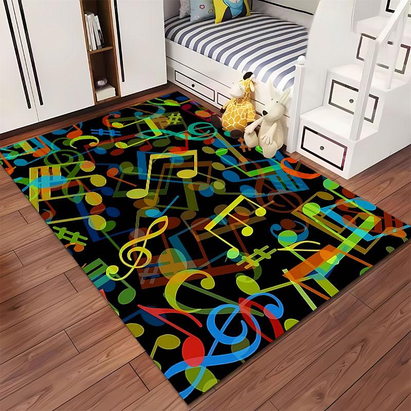 Colorful Musical Notes Pattern Suitable As a Non-slip Mat for the Living Room or Bedroom Sofa