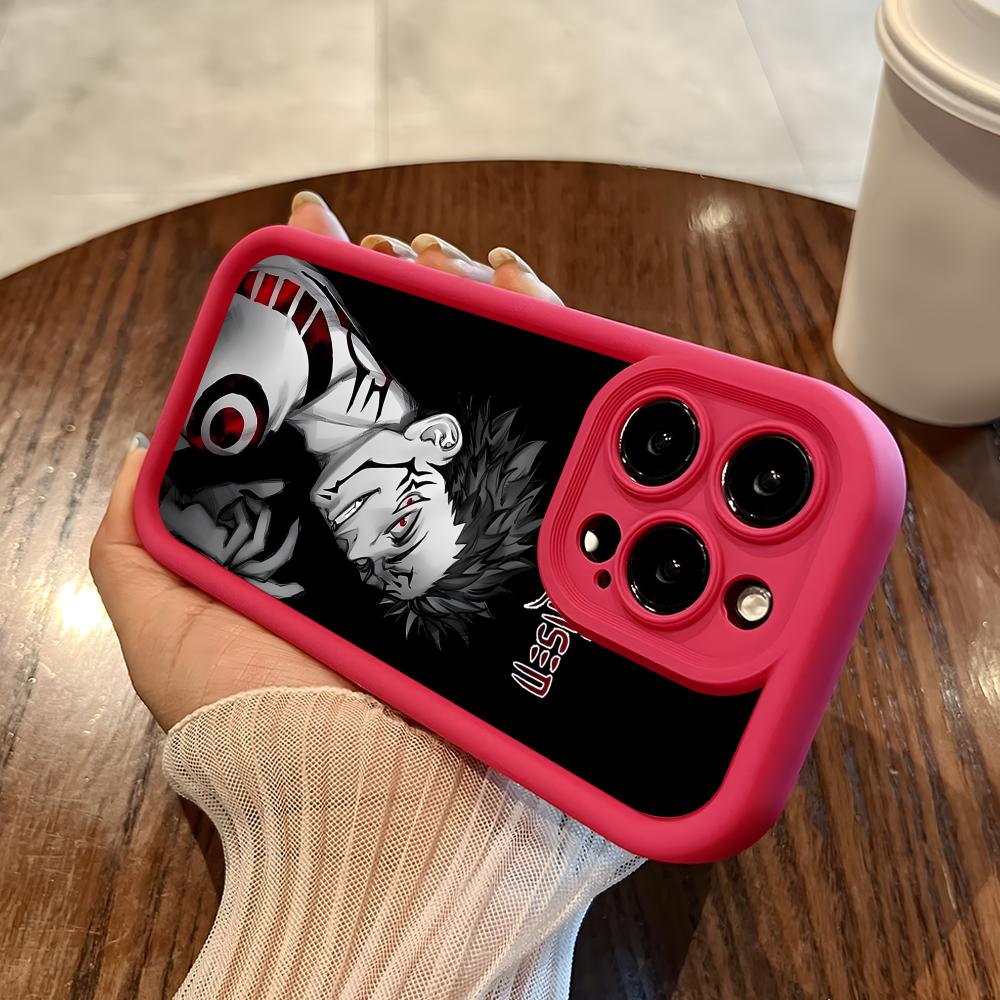 Jujutsu Kaisen Sukuna Mobile Phone Case for iPhone 17 16 15 14 13 12 11 Air Pro Max Plus Thicken TPU Colorful Cover Cover Pretty