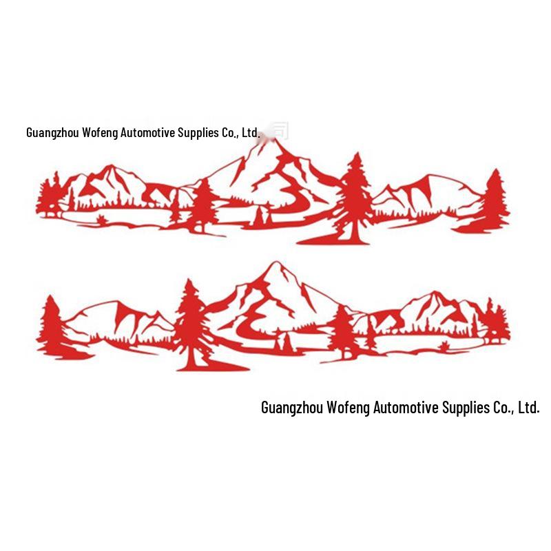 Mountain Totem Pine Tree Car Graphic Decal D427 150x35cm