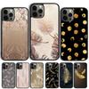 Feather Gold Foil Phone Case For iPhone 17 Air 14 15 16 13 12 Cover For Apple 14 15 16 Pro Max Plus Coque
