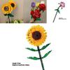 Rose Sunflower Tulip Building Blocks Toy Kids Gift Simulate Flowers Decor