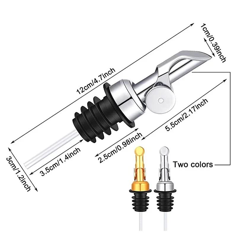 New Oil Bottle Stopper Lock Plug Seal Leak-proof Food Grade Rubber Nozzle Sprayer Liquor Dispenser Wine Pourer Kitchen Bar Tools