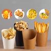50/100PCS French Fry Cups Disposable Kraft Paper French Fries Holder Charcuterie Cup Potato Chips Box Birthday Party Supplies