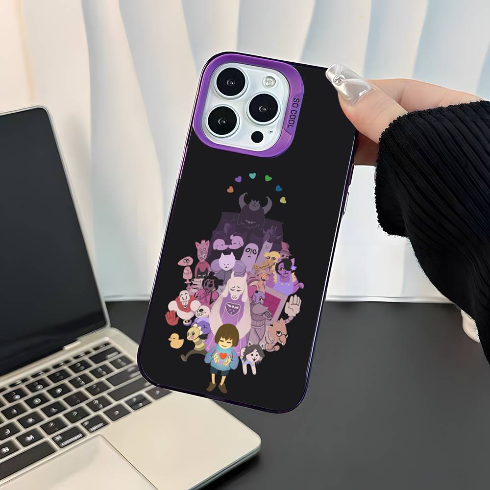 Game U-Undertale-es Phone Case For iPhone 17,16,15,14,13,12,11,Mini,Pro,E,SE4,XS,MAX Purple Candy Matte Cover
