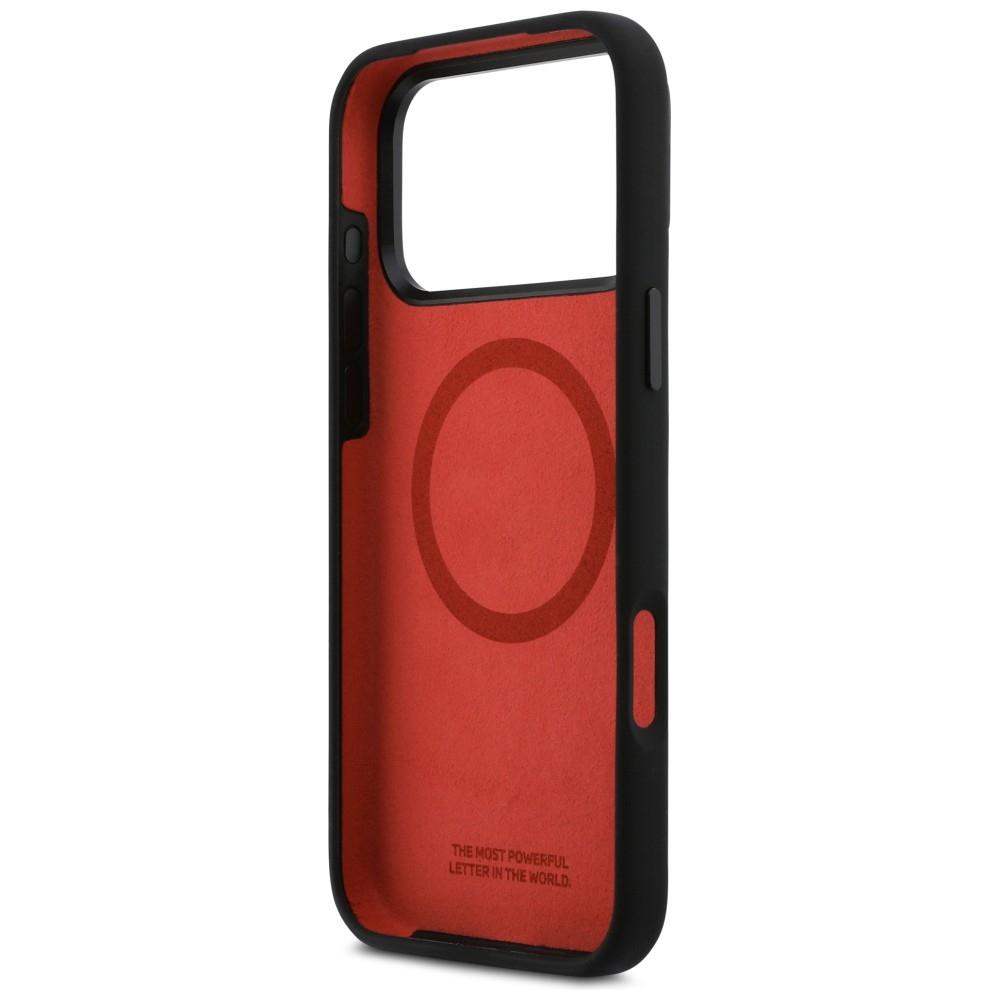 BMW M Silikon Dreifarbige Linie MagSafe iPhone 17 Pro Max Hülle Schwarz