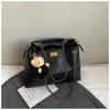 High-value Large-capacity Bag Women's New Retro Suede Diamond Chain Crossbody Bag Shoulder Bucket Bag