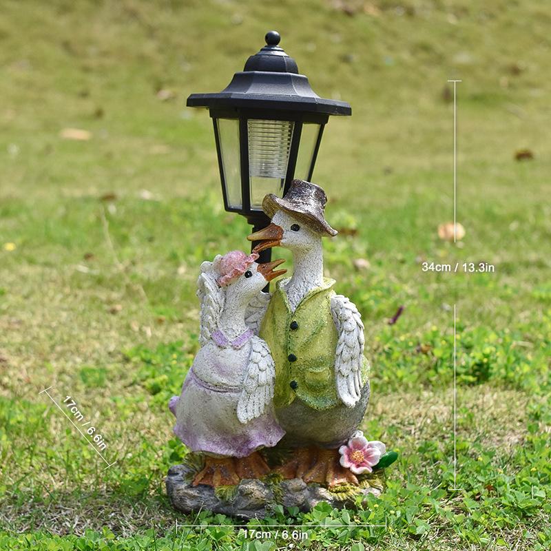 Garden Solar Light Puppy Grease Ornament Garden Ornament Sculpture Resin Craft Gift