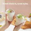 10Pcs Disposable Ice Cream Cup Dessert Cake Paper Cup Shaved Ice Yogurt Bowl Food Grade Tiramisu Dessert Pulp Cups